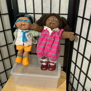 2 Cabbage Patch Boy Doll Rare Jose Ramon & African American VTG Xavier 1978-1982